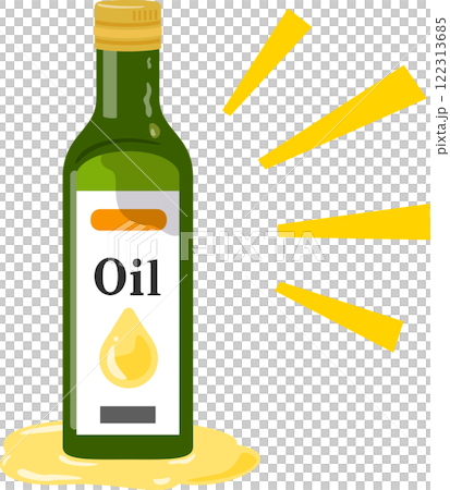 Oil leaking from a bottle of cooking oil Oil leaking from a bottle of cooking oil 122313685