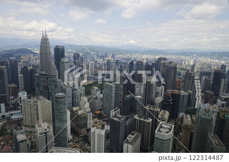 Skyline of city center Kuala Lumpur shot in daylight 122314487