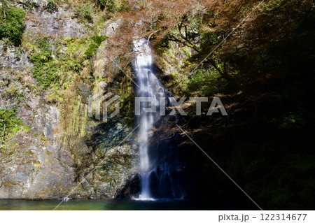 箕面公園の紅葉と箕面大滝（大阪市箕面市） 122314677