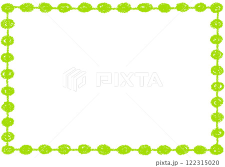 手描きのクレヨン素材　背景　北欧風のモダンなフレーム 122315020