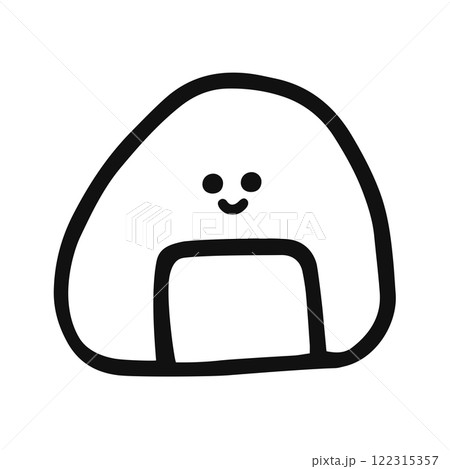 かわいいおにぎり　線画 122315357