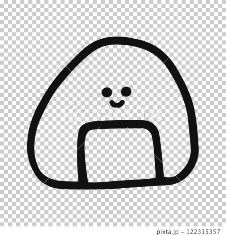 かわいいおにぎり　線画 122315357