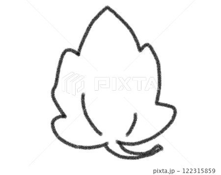 鉛筆風の葉っぱのイラスト 122315859