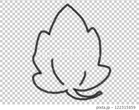 鉛筆風の葉っぱのイラスト 122315859