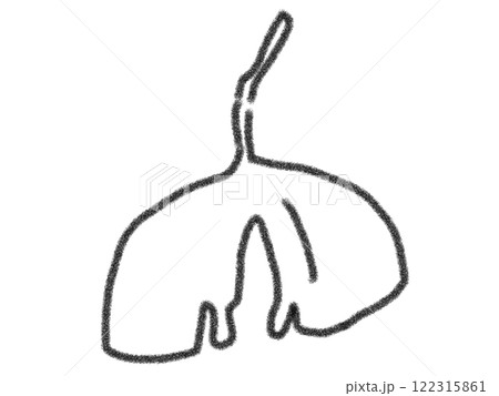 鉛筆風の葉っぱのイラスト 122315861