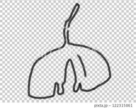 鉛筆風の葉っぱのイラスト 122315861