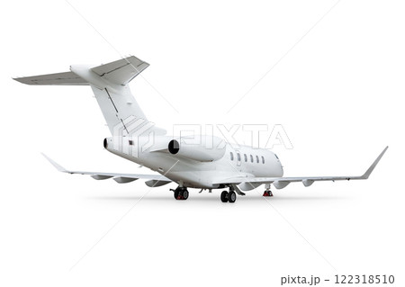 Modern corporate business jet isolated on white background 122318510