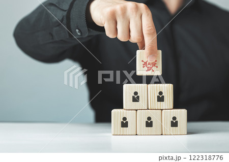 Assembled wooden cubes on the topic of the application of artificial intelligence in business Assembled wooden cubes on the topic of the application of artificial intelligence in business 122318776