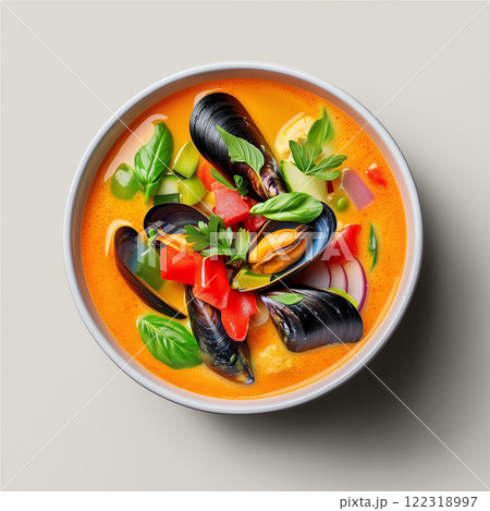 Asian Tom Yum Soup in a Bowl 122318997