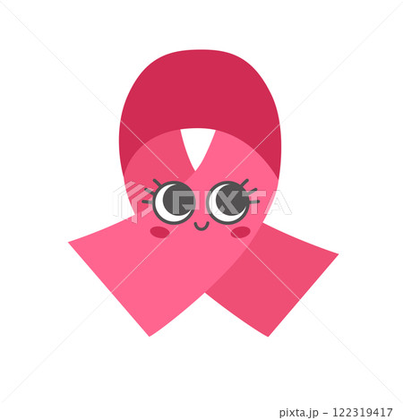 Pink Ribbon Character Breast Cancer Concept...のイラスト素材 [122319417] - PIXTA