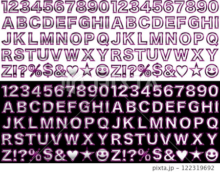 文字フチ13紫、6白 文字フチ13紫、6白 122319692