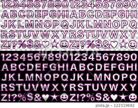 文字フチ13紫、6白 文字フチ13紫、6白 122319692