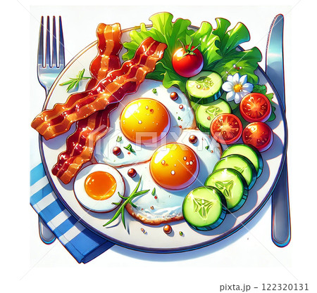 目玉焼きのイラスト 目玉焼きのイラスト 122320131