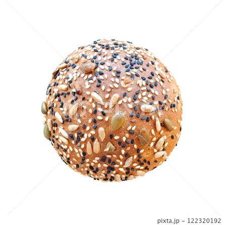 Homemade whole grain bread . Fresh bread on a white background. Homemade whole grain bread . Fresh bread on a white background. 122320192