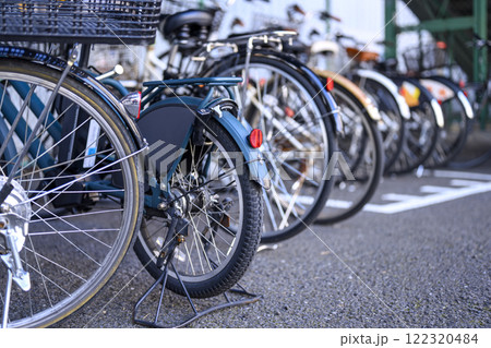 駐輪場 自転車 停車 駅前 イメージ 122320484