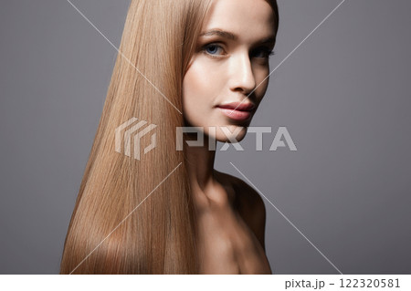 beautiful blond young woman. beauty portrait of happy girl beautiful blond young woman. beauty portrait of happy girl 122320581