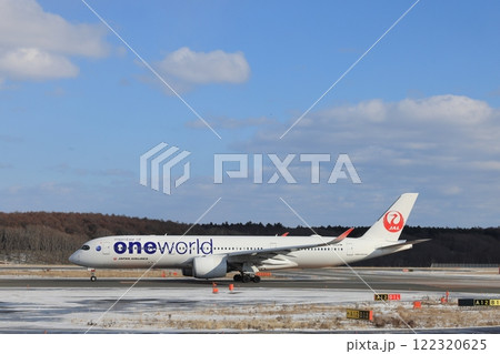 着陸する飛行機 122320625
