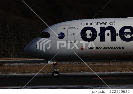 出発を待つ飛行機 122320626