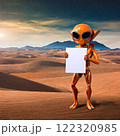火星でメッセージを持つ宇宙人 122320985