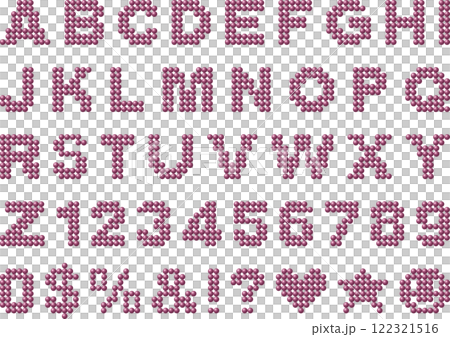 パール、文字、3ピンク パール、文字、3ピンク 122321516