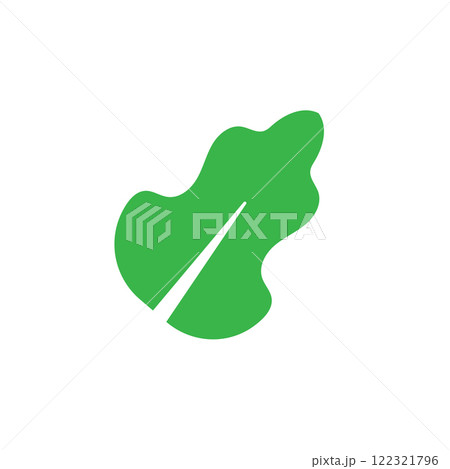Leaf icon logo design template isolated illustration 122321796