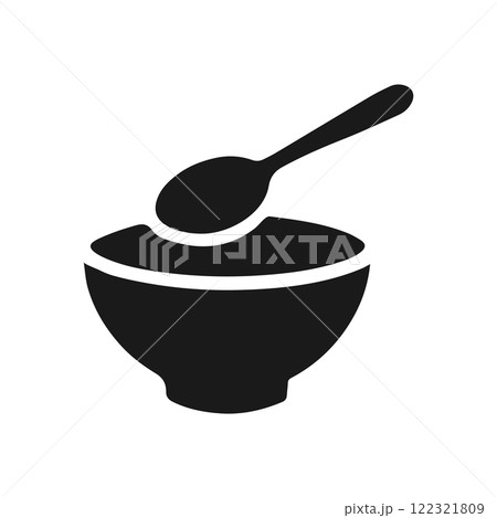 Bowl icon logo design template isolated illustration 122321809