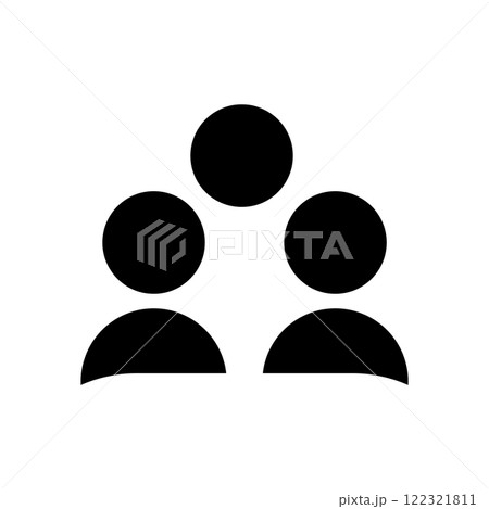 Group icon logo silhouette design template isolated illustration 122321811