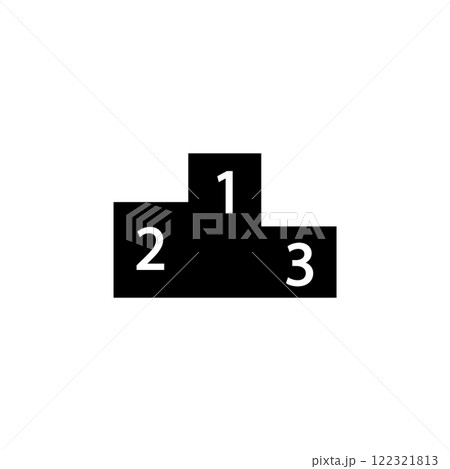 Podium icon logo silhouette design template isolated illustration 122321813