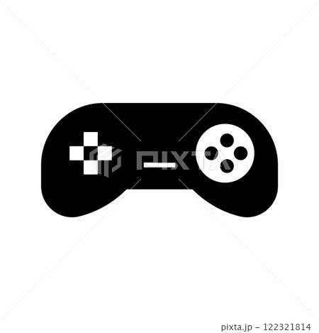 Joystick icon logo silhouette design template isolated illustration 122321814