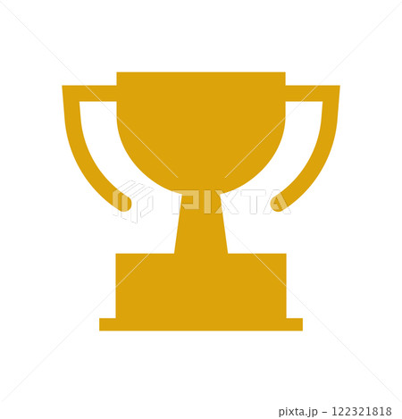 Trophy icon logo silhouette design template isolated illustration 122321818