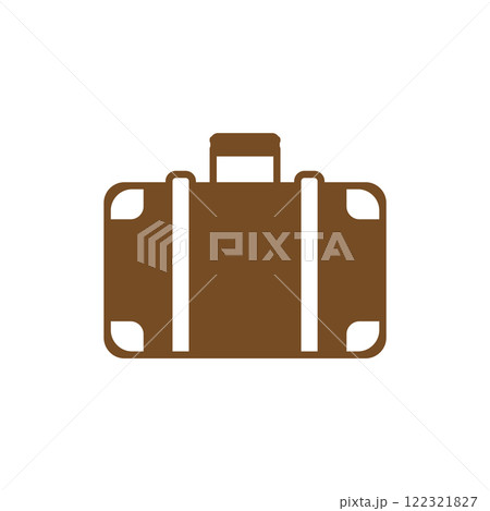 Suitcase icon logo design template isolated illustration 122321827