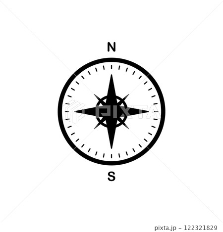 Compass icon logo design template isolated illustration 122321829