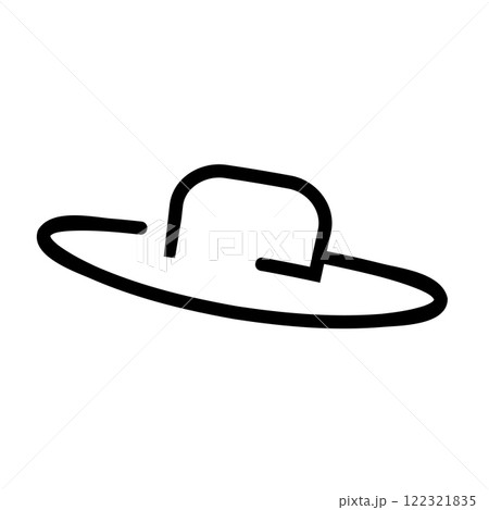 Cowboy hat icon logo design template isolated illustration 122321835