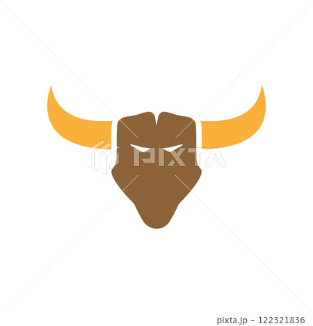 Bull head icon logo design template isolated illustration Bull head icon logo design template isolated illustration 122321836
