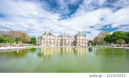 The Luxembourg Palace in Luxembourg Gardens in Paris, France timelapse hyperlapse The Luxembourg Palace in Luxembourg Gardens in Paris, France timelapse hyperlapse 122322015