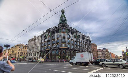 Singer House at the Saint Petersburg timelapse hyperlapse. Singer House at the Saint Petersburg timelapse hyperlapse. 122322030