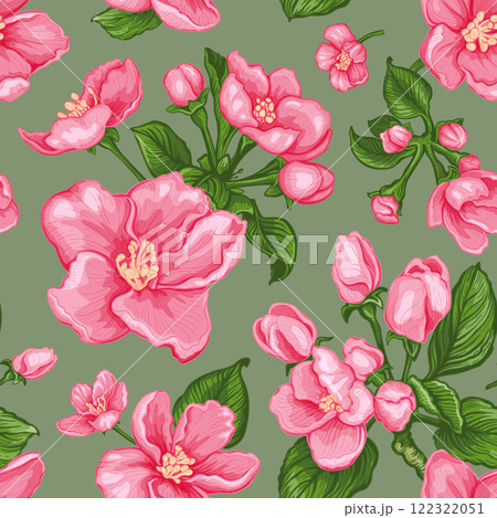 Apple Tree flower seamless pattern 1 Apple Tree flower seamless pattern 1 122322051