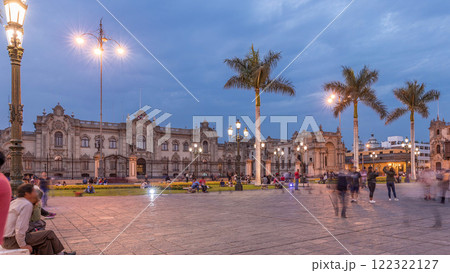 Palacio de Gobierno or The Government Palace also known as House of Pizarro day to night timelapse. Palacio de Gobierno or The Government Palace also known as House of Pizarro day to night timelapse. 122322127