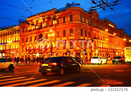 サンクトペテルブルクの夜景 ロシア サンクトペテルブルクの夜景 ロシア 122322578