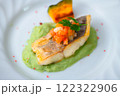 スズキのムニエル　枝豆ソース4 122322906