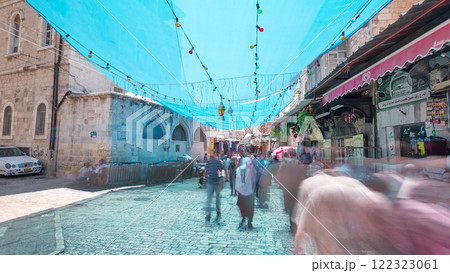 The colorful souk in the old city of Jerusalem Israel timelapse hyperlapse The colorful souk in the old city of Jerusalem Israel timelapse hyperlapse 122323061