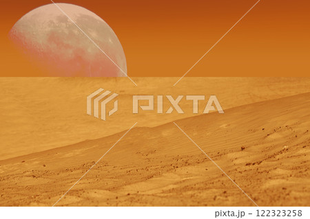 Wallpaper background of Mars landscape 122323258