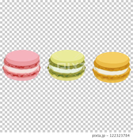 Colorful macaron illustration material vector 122323784