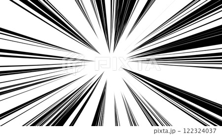 黒色 細い放射線 衝撃 飛び出し 黒色 細い放射線 衝撃 飛び出し 122324037