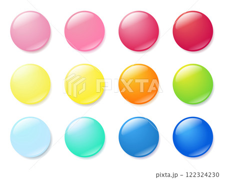 ぷるぷるの水滴風単色素材セット 122324230