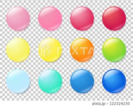 ぷるぷるの水滴風単色素材セット 122324230