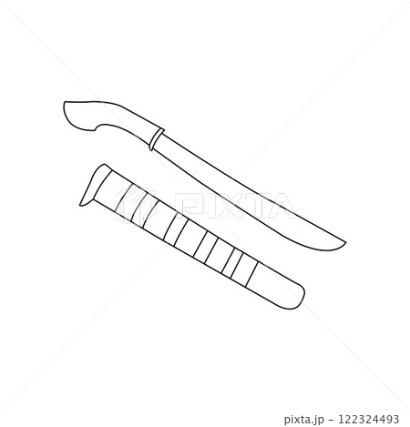 machete and scabbard icon design 122324493