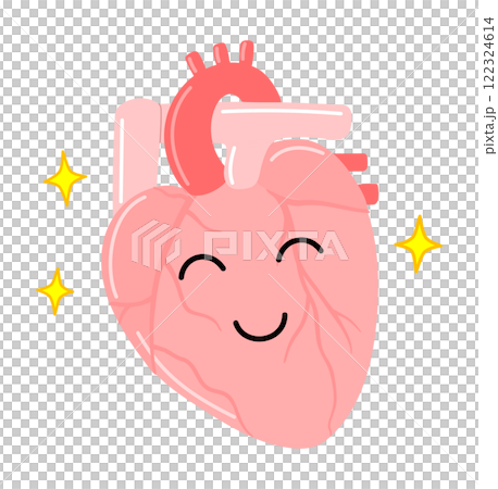 微笑健康心臟的插圖 微笑健康心臟的插圖 122324614