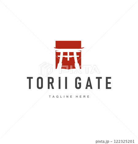 Japan torii gate logo japanese histori gate with minimalist concept is simple silhouette temple icon design Japan torii gate logo japanese histori gate with minimalist concept is simple silhouette temple icon design 122325201