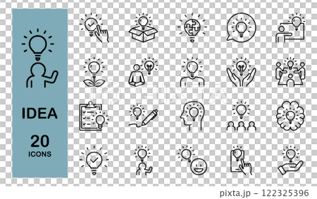 Icon set related to inspiration and ideas Icon set related to inspiration and ideas 122325396